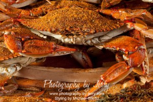 Food Photography Cooked Blue Crab with Old Bay Seasoning