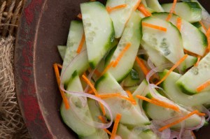 Food Photography for Wholesum Harvest Cucumber and Carrot Salad