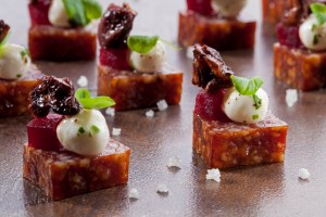 Mozorella cheese, beets and jaeger