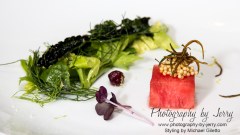 Amaretto compressed watermelon