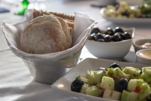 Bread, Olives and Cucumbers